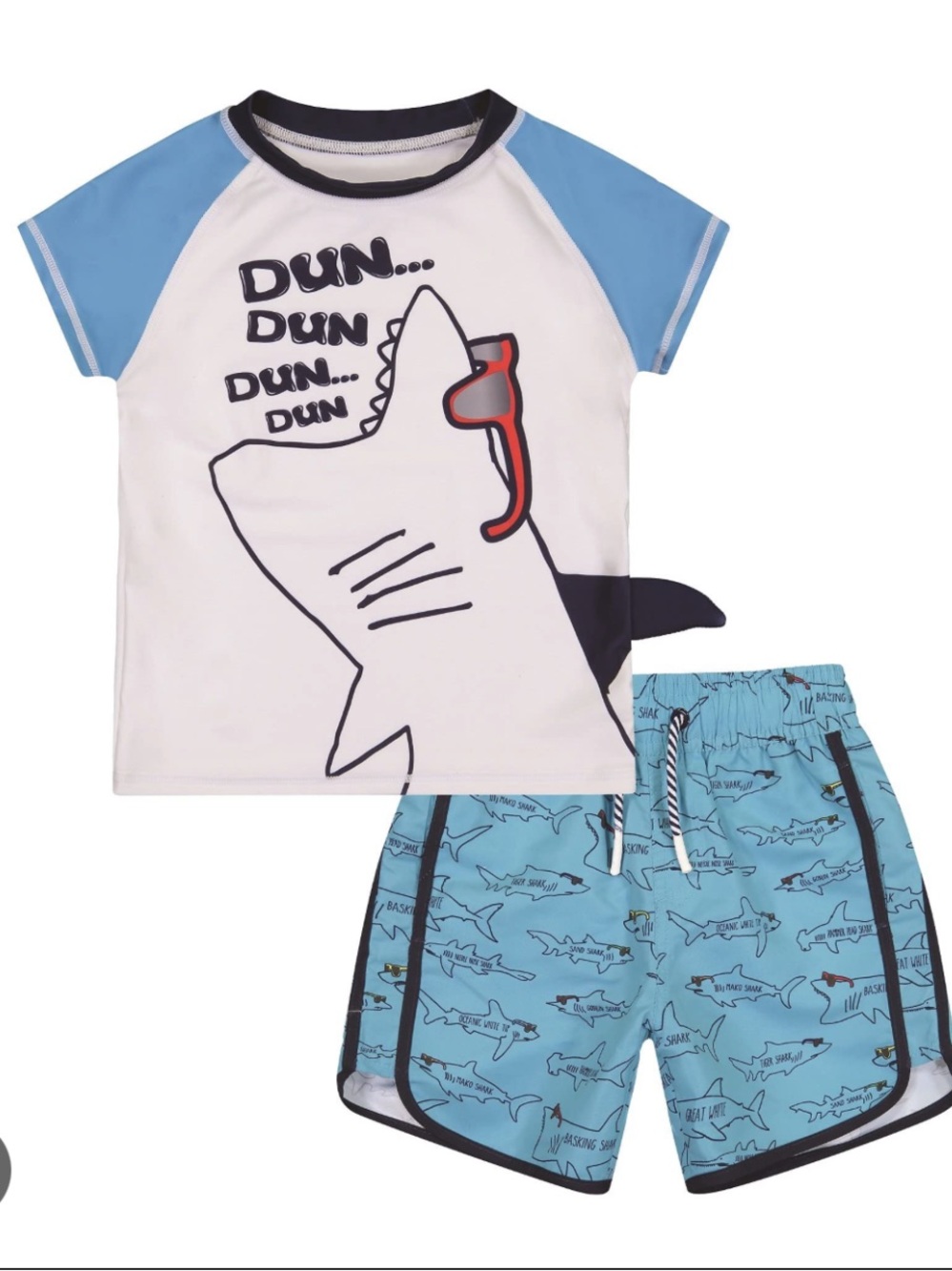 Andy & Evan Baby and Toddler Boy's 2Piece UPF 50+ & Swim Trunk Set